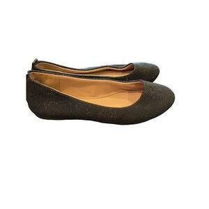 Easy Spirit‎ e360 Black Glitter Sparkle Round Toe Ballet Flats 8.5